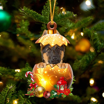 German Shepherd. In Golden Egg Christmas Ornament - Best gifts your whole family