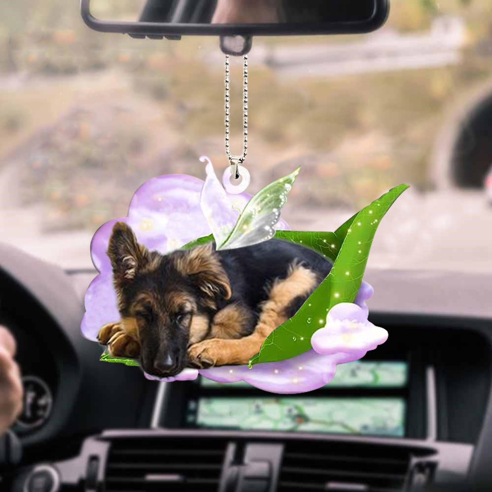 German shepherd-Sleep On Fallen Leaves-Two Sided Ornament - Best gifts your whole family