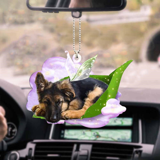 German shepherd-Sleep On Fallen Leaves-Two Sided Ornament - Best gifts your whole family