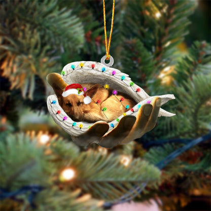 German Shepherd Sleeping Angel In God Hand Christmas Ornament Godmerch Ornament - Best gifts your whole family