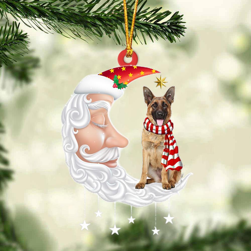 German Shepherd With Santa Christmas Ornament Dog Christmas Ornament - Best gifts your whole family