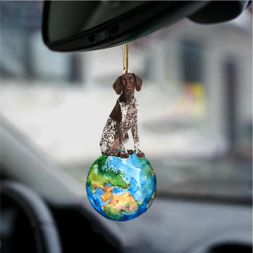 German Shorthaired Pointer-Around My Dog-Two Sided Ornament - Best gifts your whole family