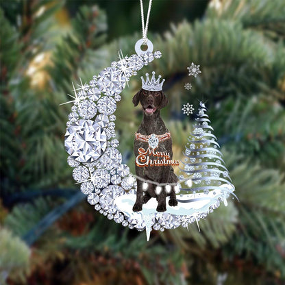 German Shorthaired Pointer Diamond Moon Merry Christmas Ornament Dog Ornament - Best gifts your whole family