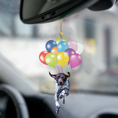 German Shorthaired Pointer Fly With Bubbles Dog Hanging Ornament Dog Ornament Godmerc - Best gifts your whole family