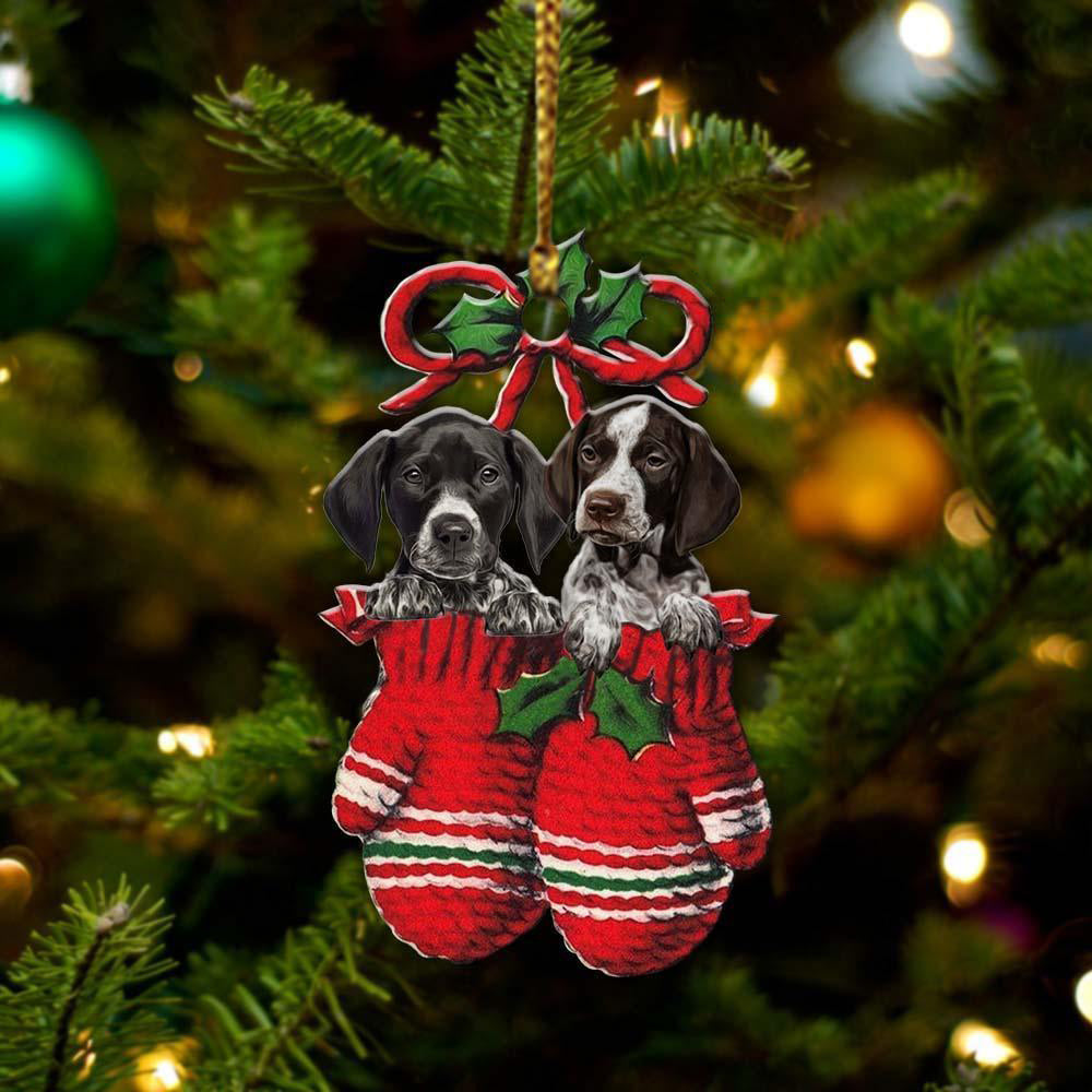 German Shorthaired Pointer Inside Your Gloves Christmas Holiday-Two Sided Ornament Christmas 2022 Ornament Gift - Best gifts your whole family