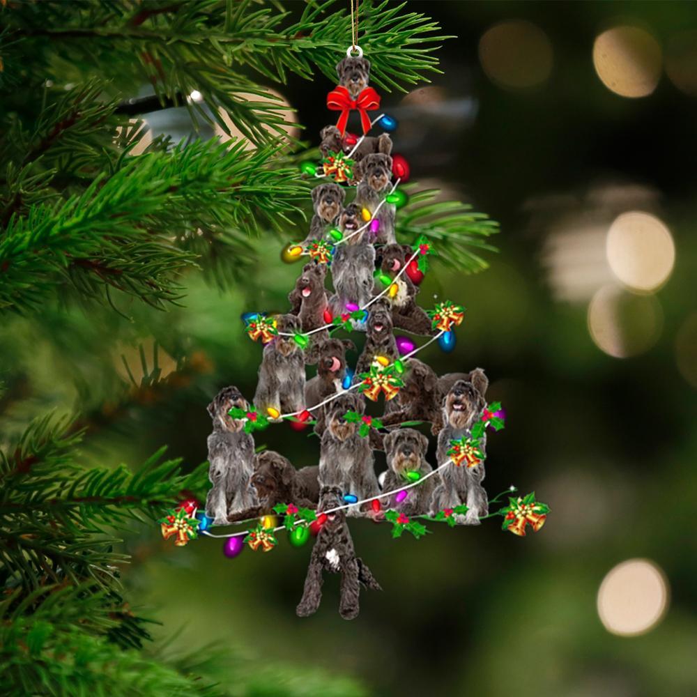 Giant Schnauzer-Christmas Tree Lights-Two Sided Ornament - Best gifts your whole family