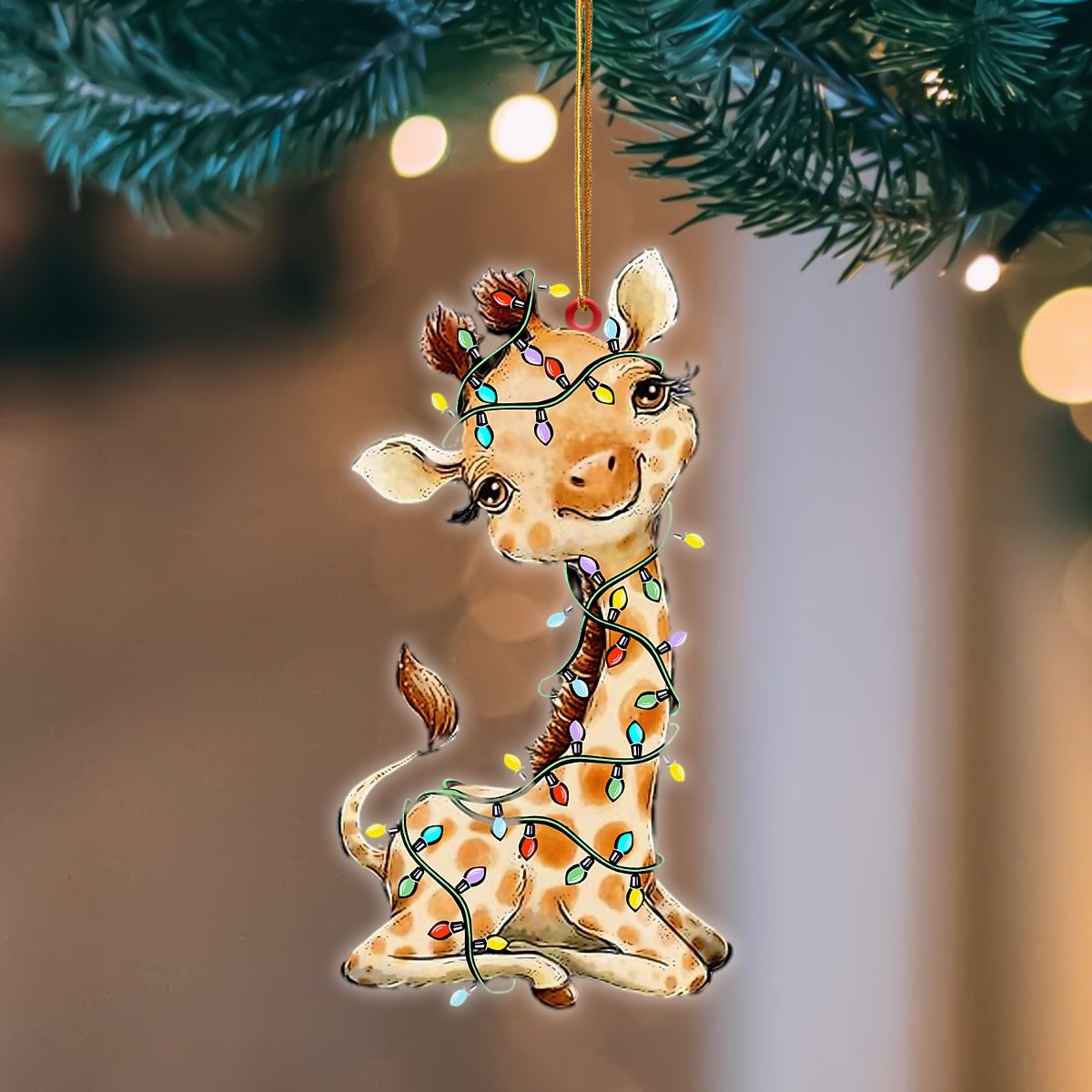 Giraffe Christmas Light Hanging Ornament Christmas Tree Ornament Godmerc - Best gifts your whole family