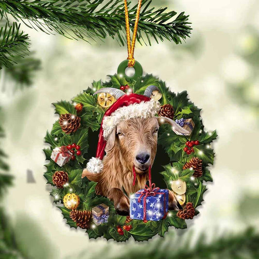 Goat And Christmas Gift For Her Gift For Him Gift For Goat Lover Ornament - Best gifts your whole family