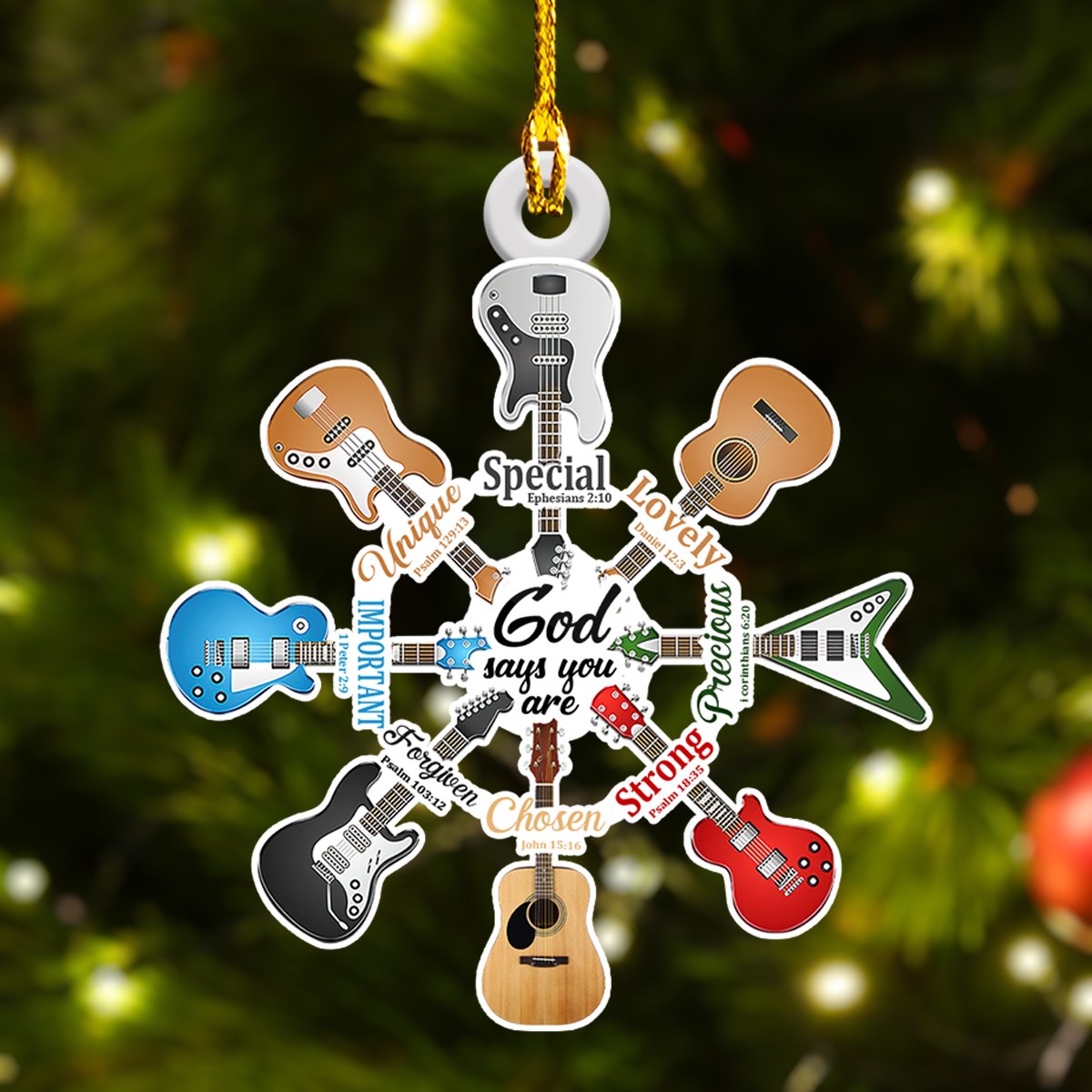God Say You Are - Guitar Lovers Car Ornament - Best gifts your whole family
