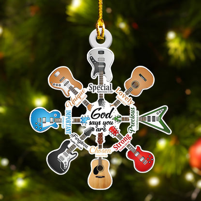 God Say You Are - Guitar Lovers Car Ornament - Best gifts your whole family