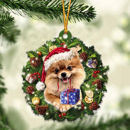 Gold Pomeranian and Christmas gift for her gift for him gift for Gold Pomeranian lover ornament, Christmas Ornament - Best gifts your whole family