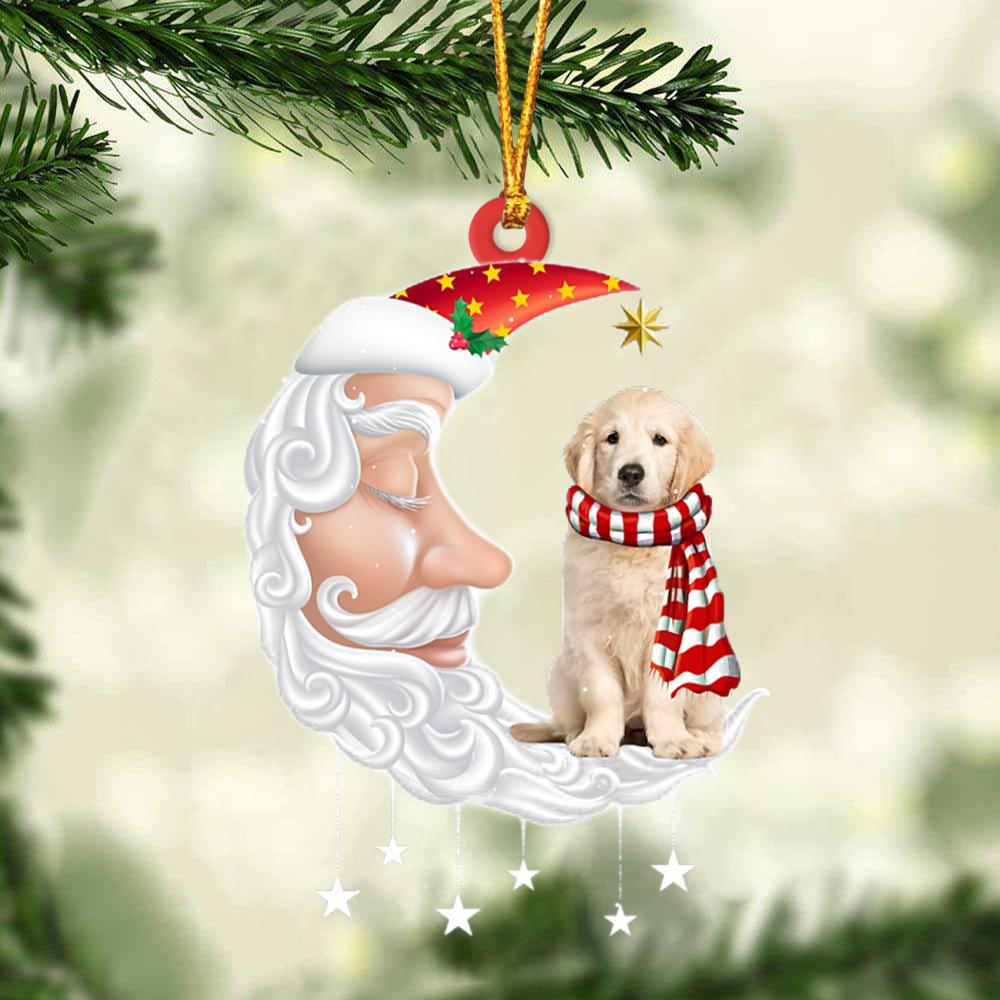 Golden Retriever 1 With Santa Christmas Ornament Dog Christmas Ornament - Best gifts your whole family