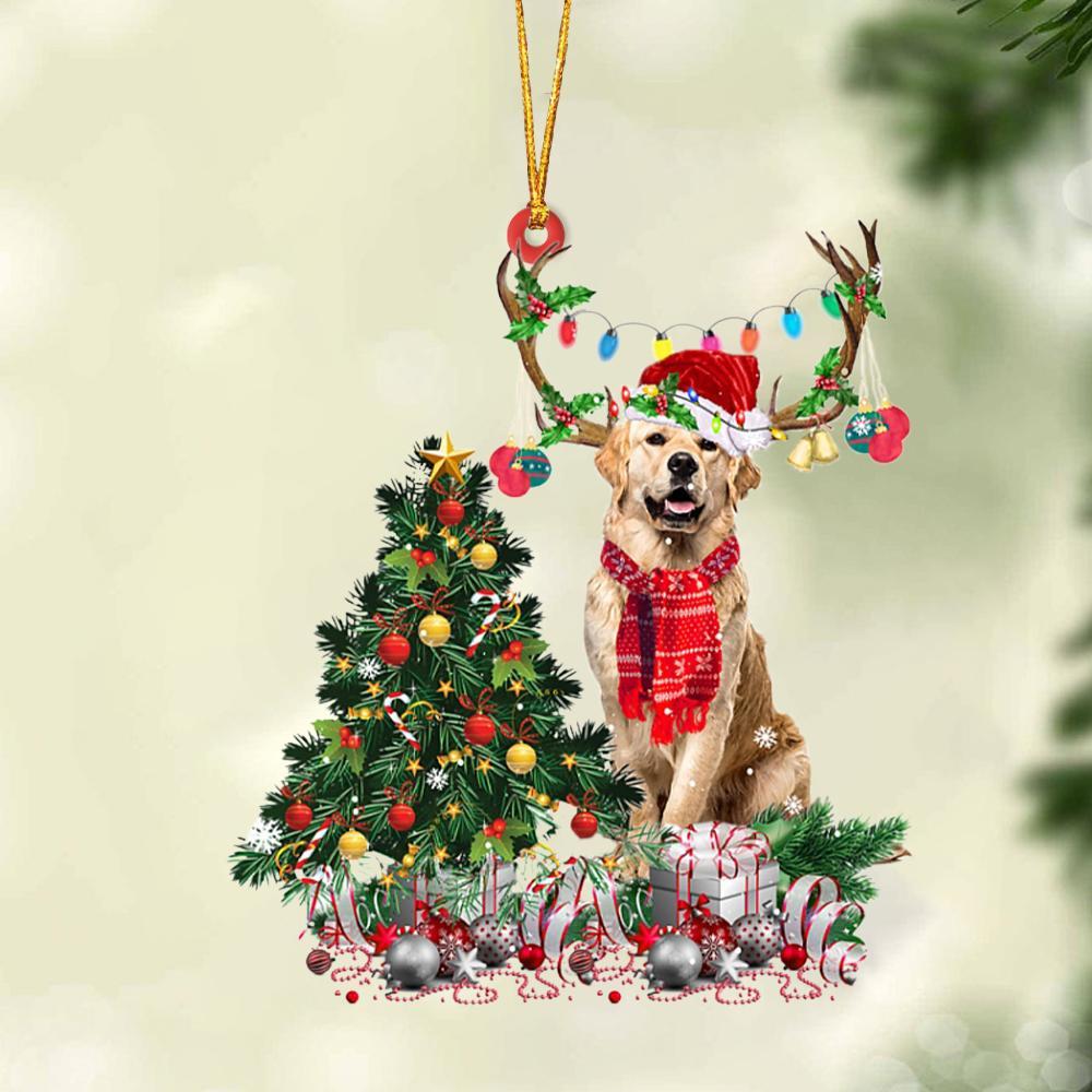 Golden Retriever 2-Christmas Tree Gift Hanging Ornament - Best gifts your whole family