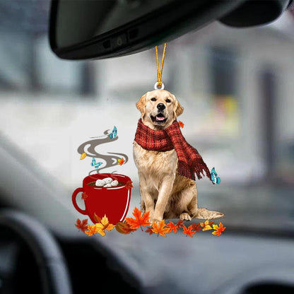 Golden Retriever 2-Fall Chocolate-Two Sided Ornament - Best gifts your whole family