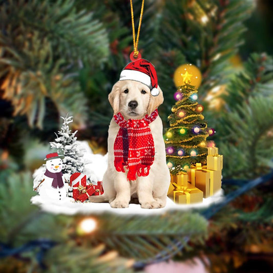 Golden Retriever Christmas Ornament Christmas Tree Hanging Acrylic Ornament Gift - Best gifts your whole family