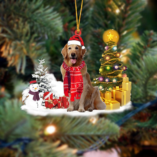 Golden Retriever Christmas Ornaments Christmas Tree Hanging Acrylic Ornament Gift - Best gifts your whole family