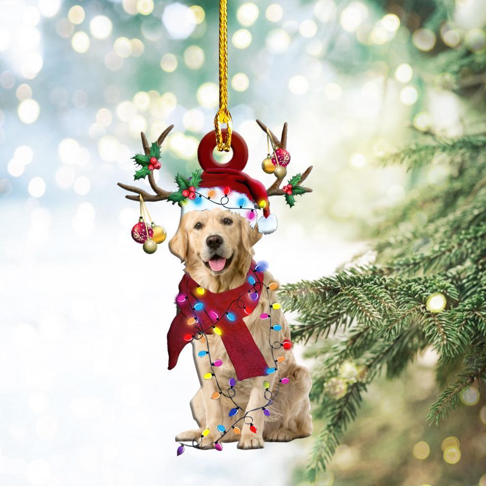 Golden Retriever Christmas Shape Ornament - Best gifts your whole family