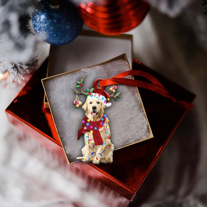 Golden Retriever Christmas Shape Ornament - Best gifts your whole family