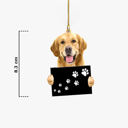 Golden Retriever Fly With Bubbles Hanging Ornament Dog Ornament Godmerc - Best gifts your whole family