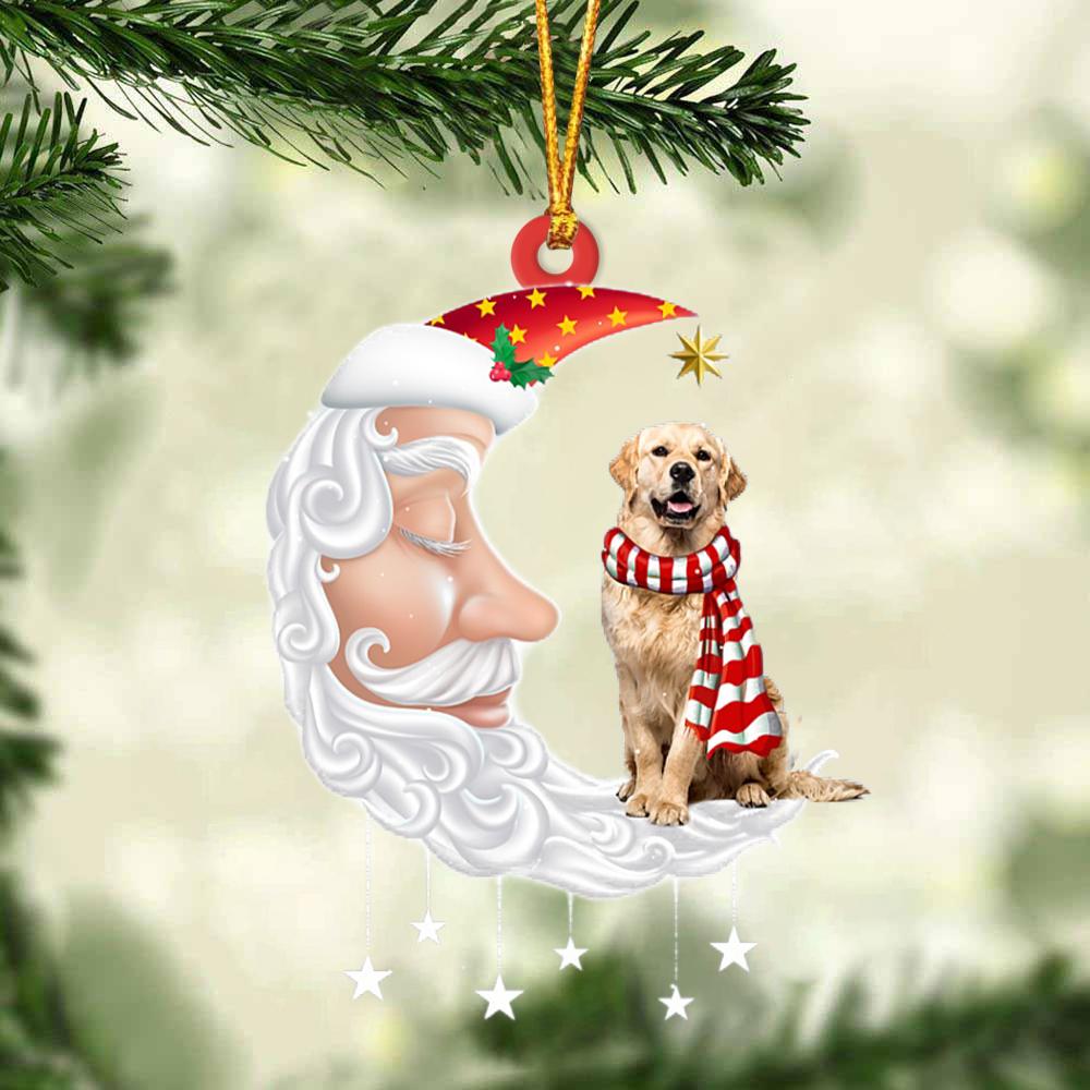 Golden Retriever2 With Santa Christmas Ornament Dog Christmas Ornament - Best gifts your whole family
