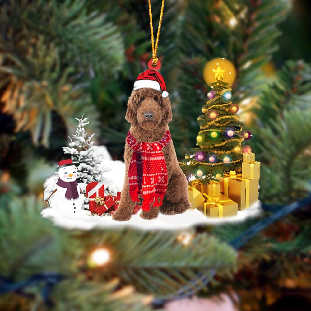 Goldendoodle Christmas Ornament Christmas Tree Hanging Acrylic Ornament Gift - Best gifts your whole family
