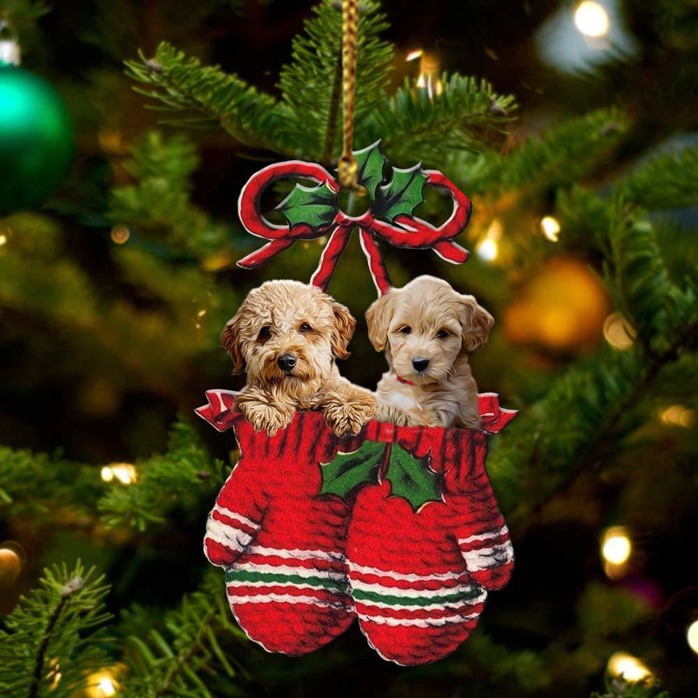 Goldendoodle Inside Your Gloves Christmas Holiday-Two Sided Ornament Christmas 2022 Ornament Gift - Best gifts your whole family