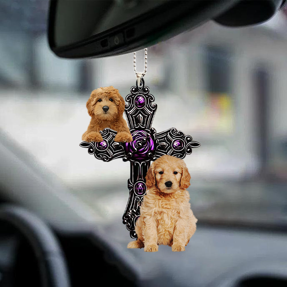 Goldendoodle Pray For God Car Hanging Ornament Godmerc - Best gifts your whole family