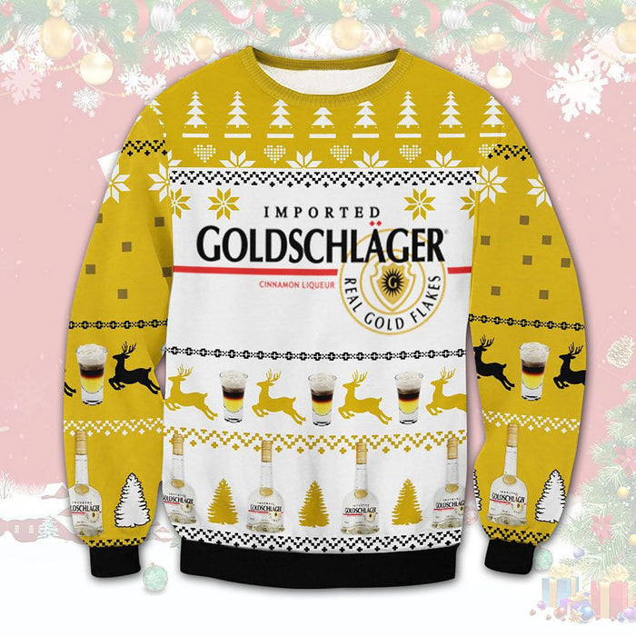 Goldschlager cinnamon liqueur Ugly Sweater, Christmas Ugly Sweater, Christmas Gift, Gift Christmas 2024