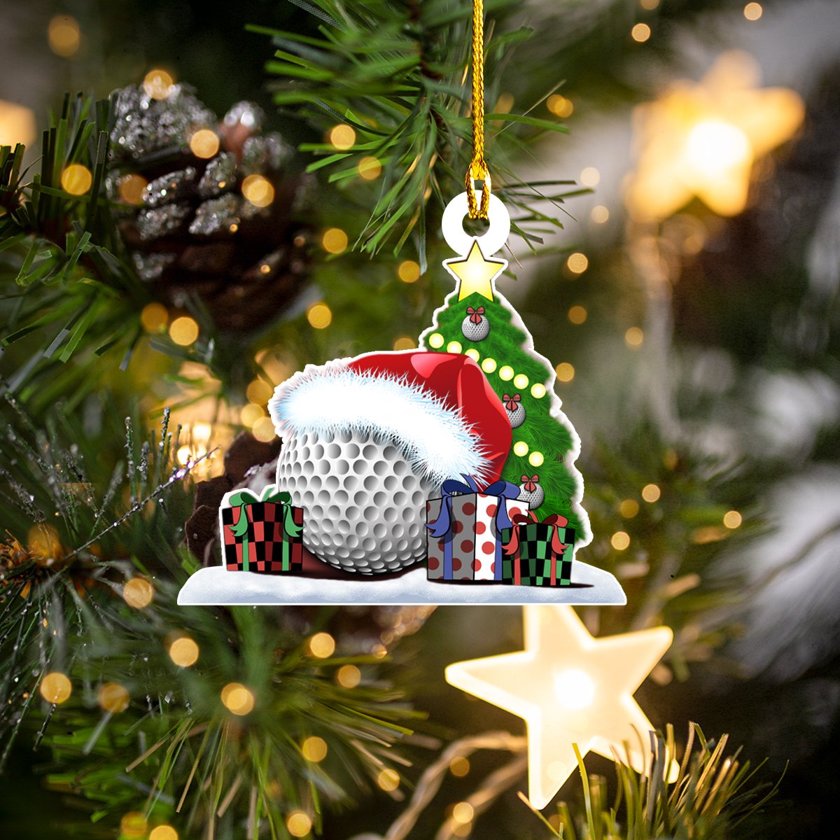 Golf Christmas Car Ornament - Gift for Golfer - Best gifts your whole family