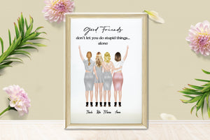 Personalized Picture Best Friend Customised Print, Best Friend Gifts, Unique Friendship Prints, Friendship Gift, Personalized Gift, Personalised Best Friend Gift, Gift For Her