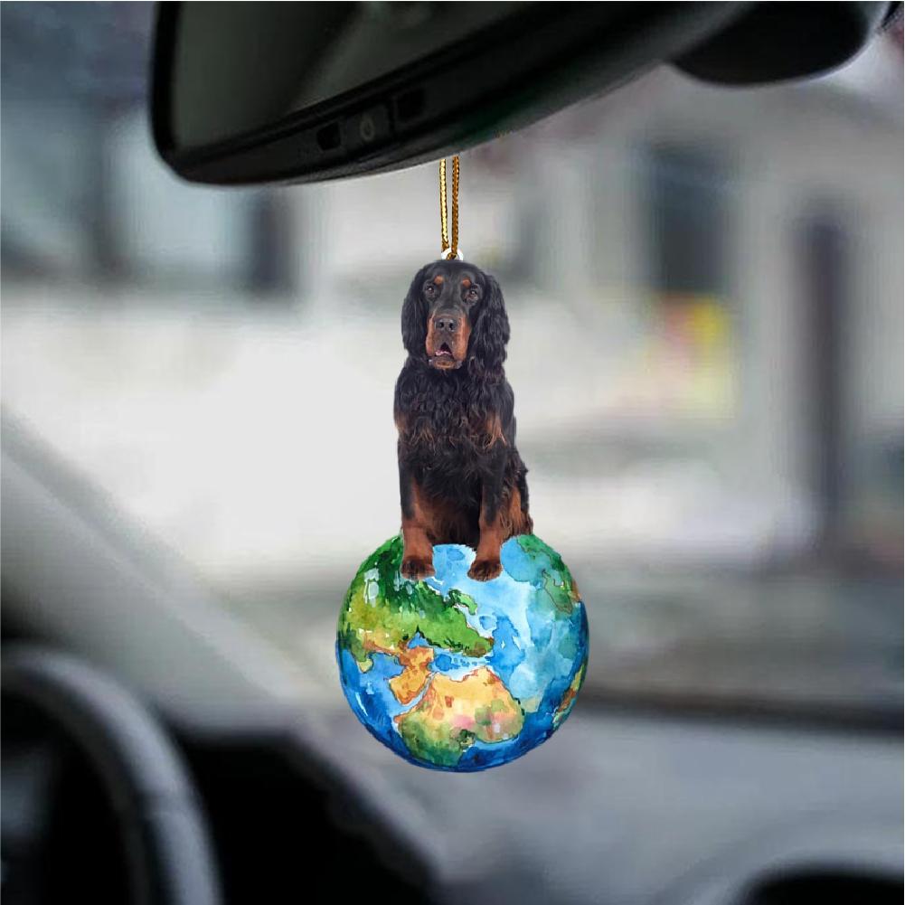 Gordon Setter-Around My Dog-Two Sided Ornament - Best gifts your whole family