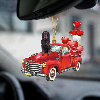 Gordon Setter-Red Sports Car-Two Sided Ornament - Best gifts your whole family