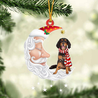 Gordon Setter With Santa Christmas Ornament Dog Christmas Ornament - Best gifts your whole family