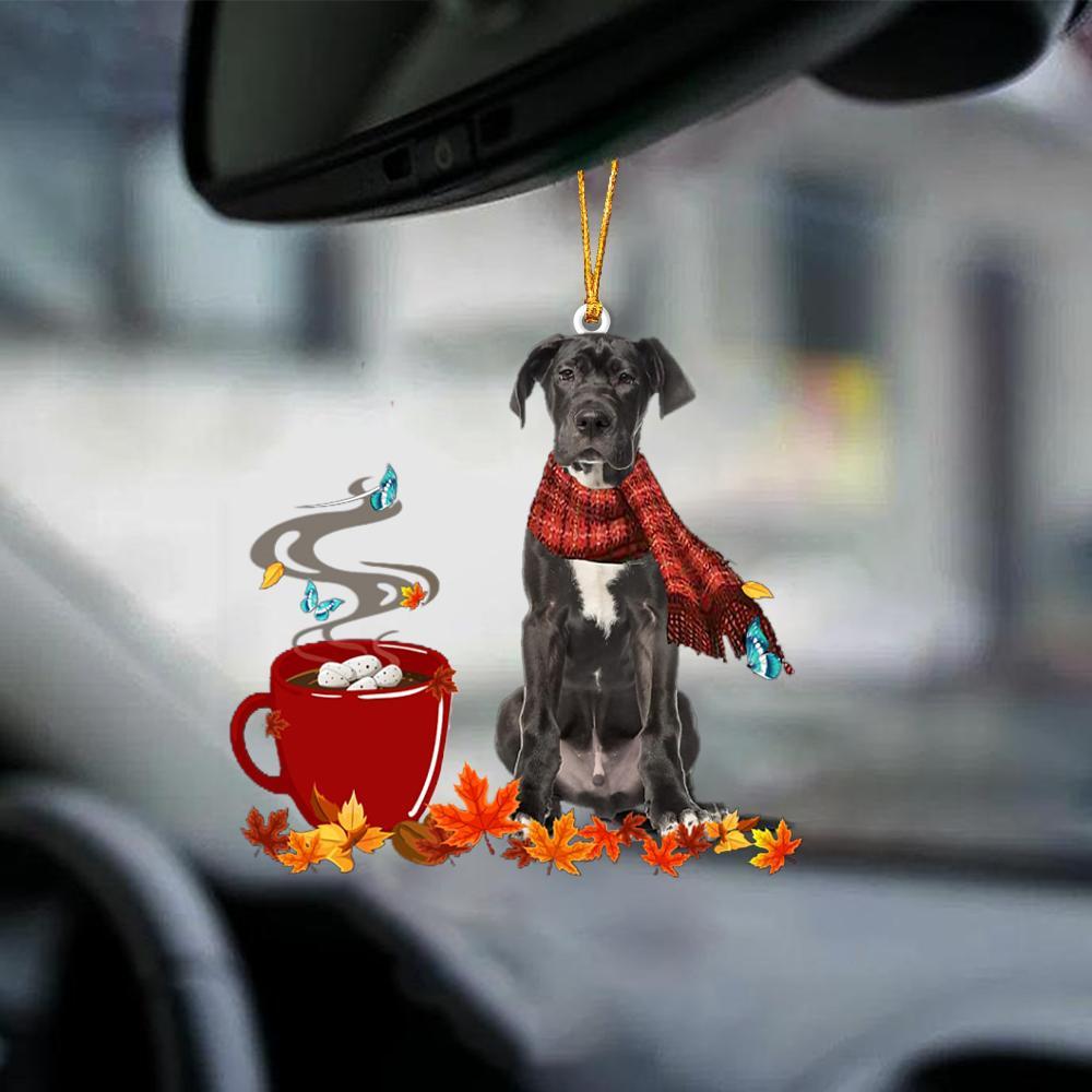 Great Dane 1-Fall Chocolate-Two Sided Ornament - Best gifts your whole family