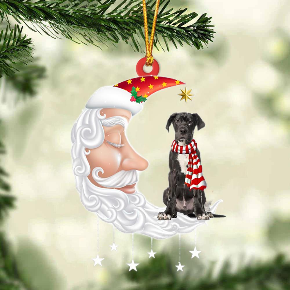 Great Dane 1 With Santa Christmas Ornament Dog Christmas Ornament - Best gifts your whole family
