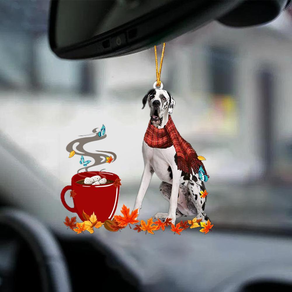 Great Dane 2-Fall Chocolate-Two Sided Ornament - Best gifts your whole family