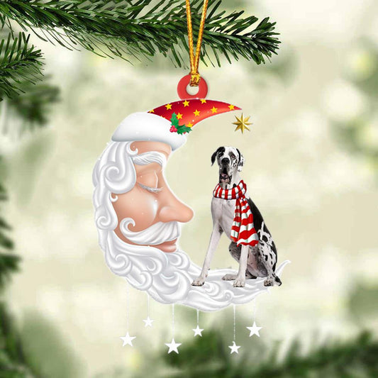 Great Dane 2 With Santa Christmas Ornament Dog Christmas Ornament - Best gifts your whole family