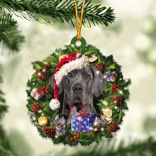 Great Dane and Christmas gift for her gift for him gift for Great Dane lover ornament, Christmas Ornament - Best gifts your whole family