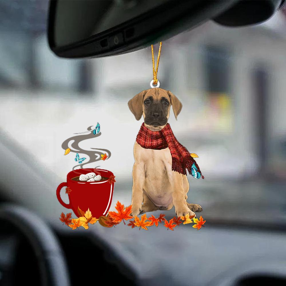 Great Dane-Fall Chocolate-Two Sided Ornament - Best gifts your whole family