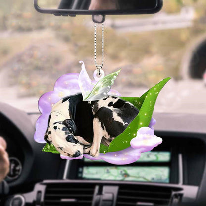 Great Dane-Sleep On Fallen Leaves-Two Sided Ornament - Best gifts your whole family