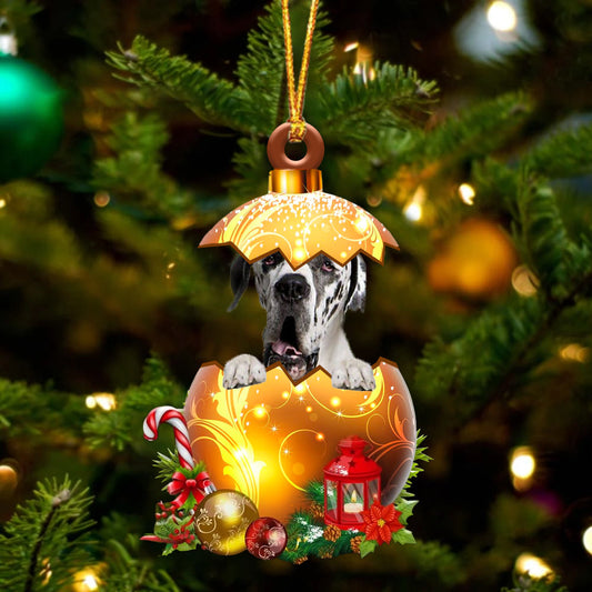Great Dane2 In Golden Egg Christmas Ornament - Best gifts your whole family