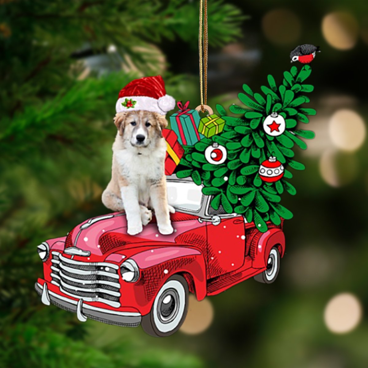 Great Pyrenees 1-Pine Truck Hanging Ornament - Best gifts your whole family