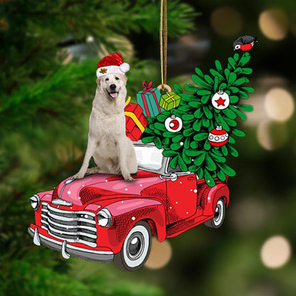 Great Pyrenees 2-Pine Truck Hanging Ornament - Best gifts your whole family