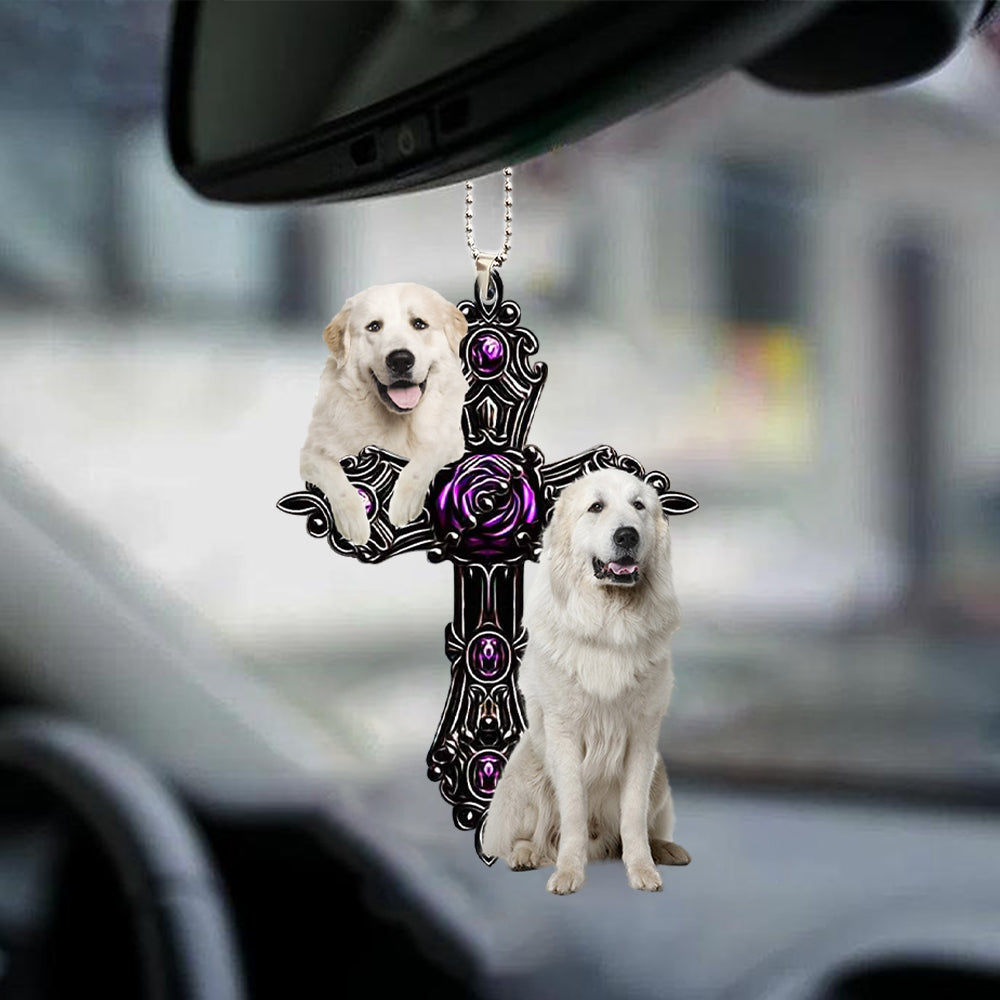 Great Pyrenees Pray For God Car Hanging Ornament Dog Pray For God Ornament Godmerc - Best gifts your whole family