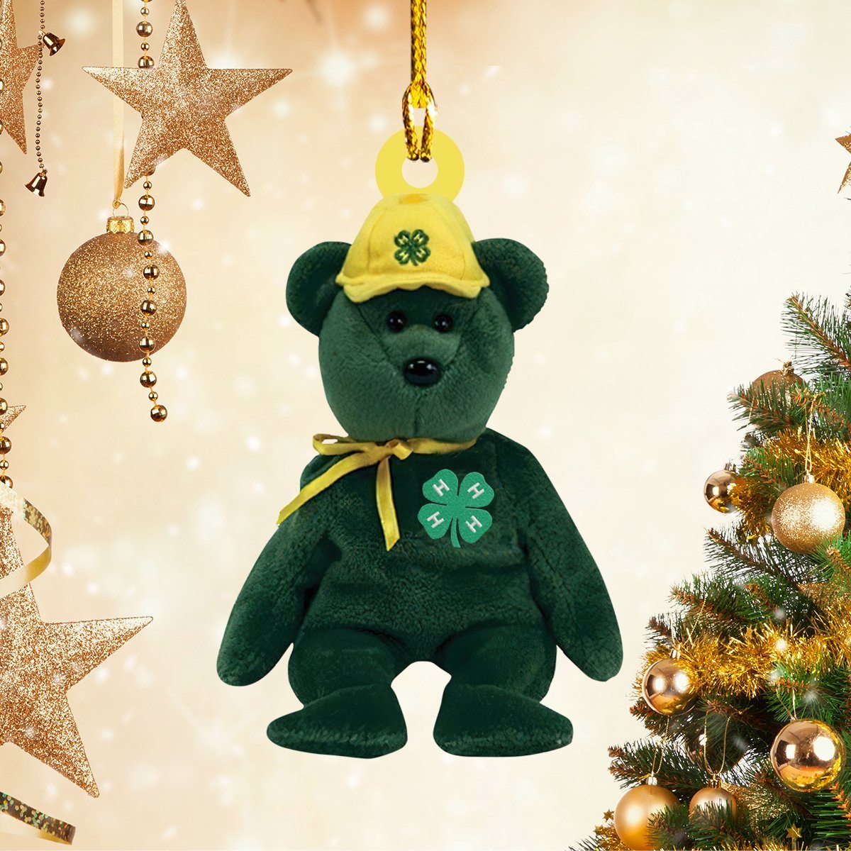 Green Bear 4-H Shaped Ornament Car Ornament - Best gifts your whole family