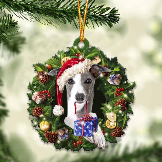 Greyhound and Christmas gift for her gift for him gift for Greyhound lover ornament, Christmas Ornament - Best gifts your whole family