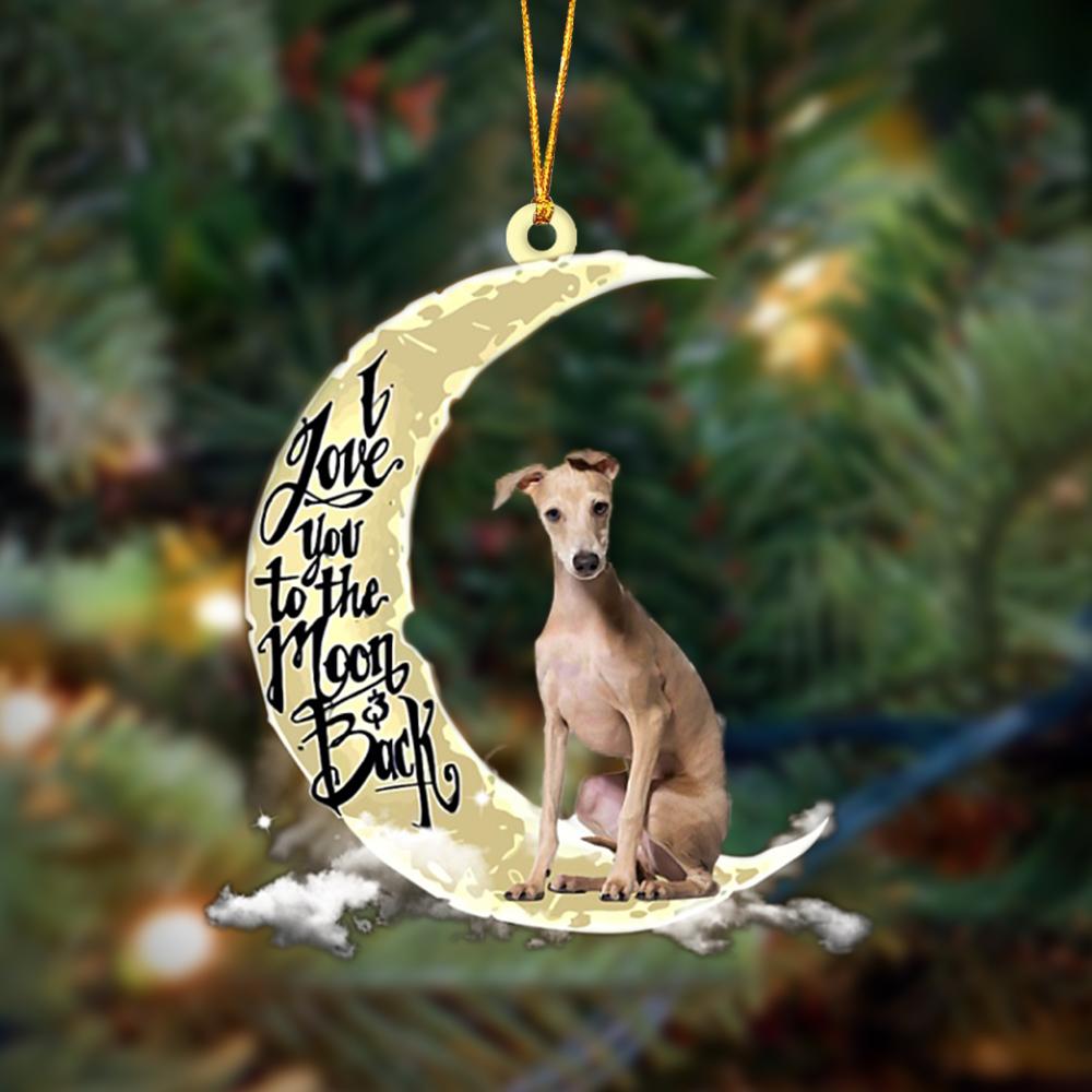 Greyhound I Love You To The Moon And Back Hanging Ornament Dog Ornament, Car Ornament, Christmas Ornament - Best gifts your whole family