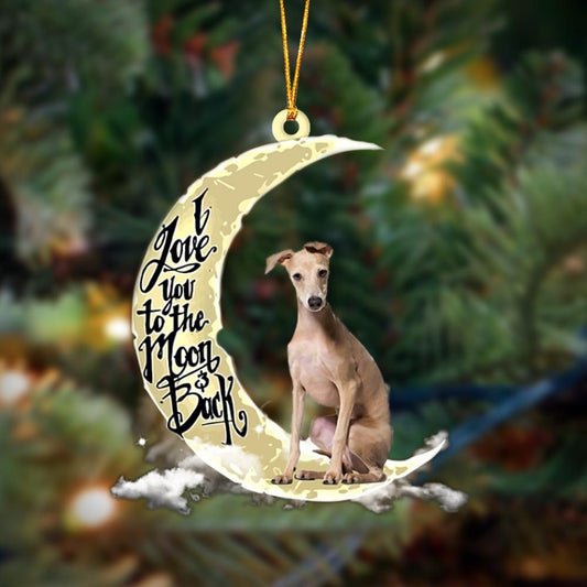 Greyhound I Love You To The Moon And Back Hanging Ornament Dog Ornament, Car Ornament, Christmas Ornament - Best gifts your whole family