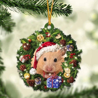 Hamster and christmas gift for her gift for him gift for Hamster lover ornament, Christmas Ornament - Best gifts your whole family