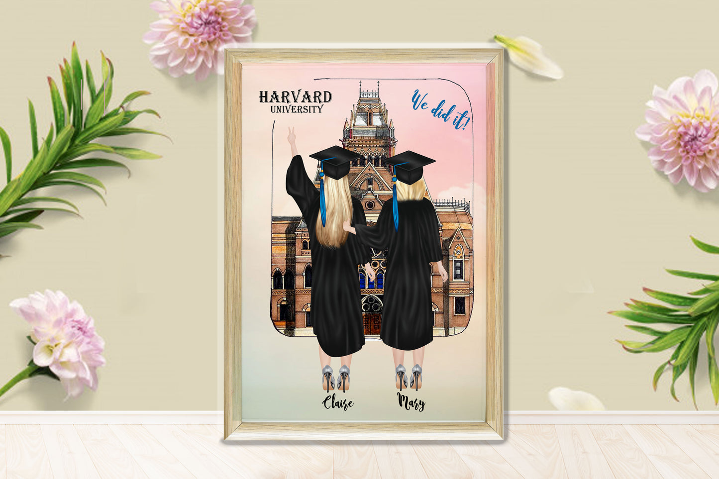 Personalized Picture Friends Graduation Print, Customized Graduation Gift, Congrats Grad Gift, Friends Graduation Print, Personalised Graduation Print Gift, Graduation Card